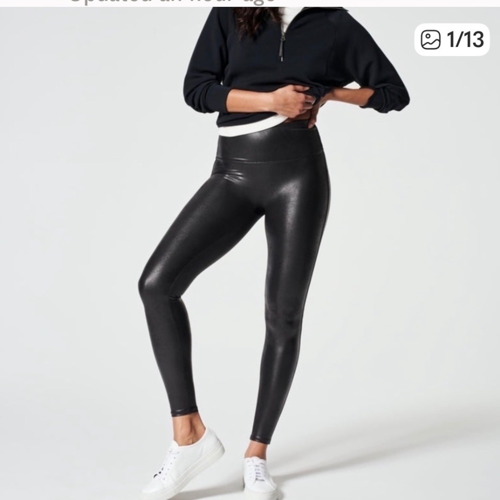 Spanx Faix Leather leggings Sz:L